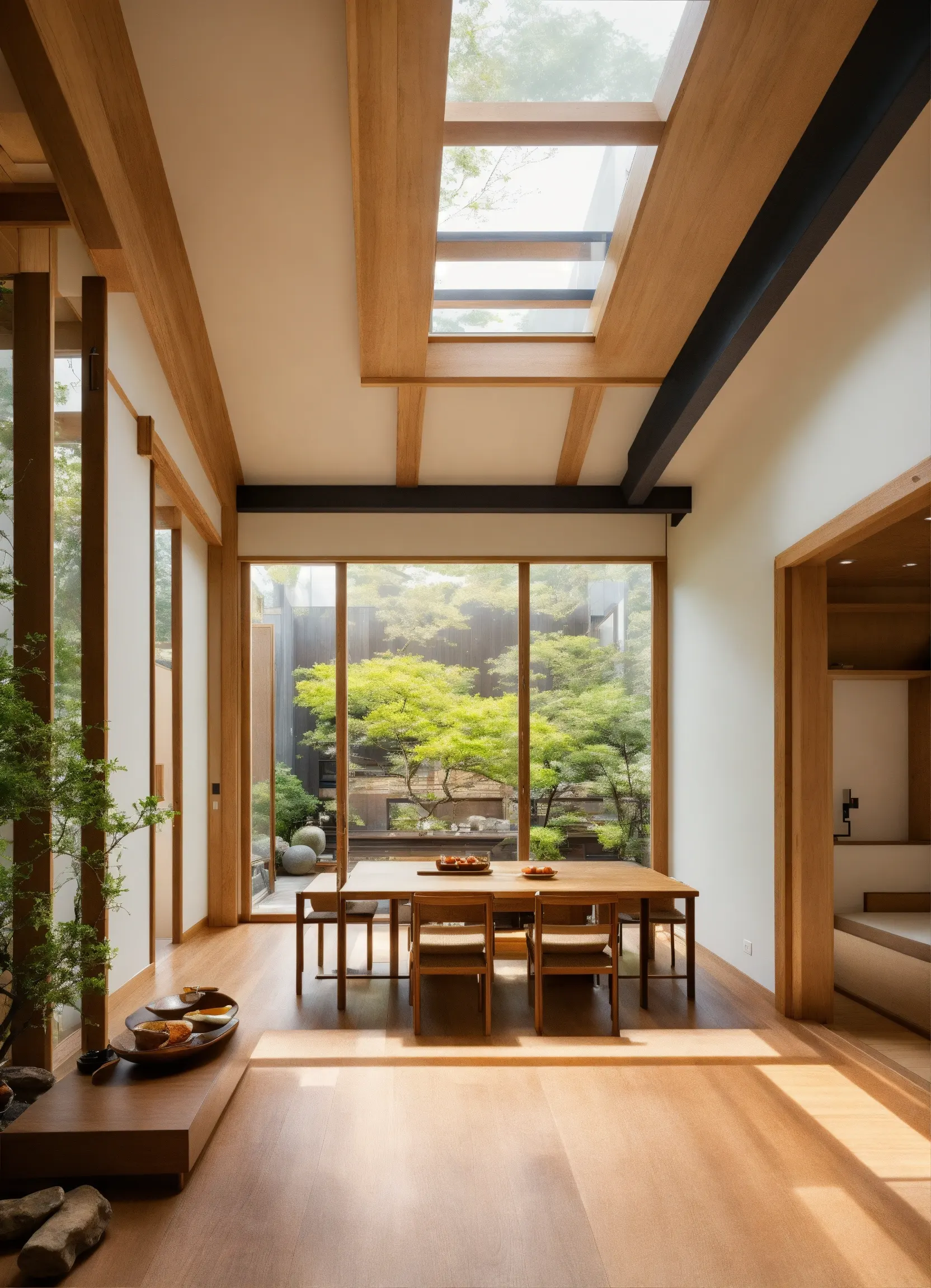 balanced room with feng shui elements